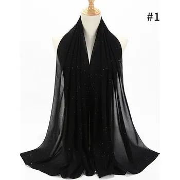 Šála šifónový přehoz přes ramena - šála přes plesové šaty se třpytkami Barva: Černá (stříbrné třpytky)