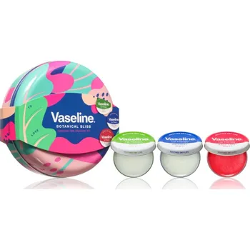 Kosmetická sada Vaseline Botanical Bliss Vaseline Lip Therapy balzám na rty 20 g + Vaseline Lip Therapy balzám na rty 20 g + Vaeline Lip Therapy balzám na rty 20 g kosmetická sada