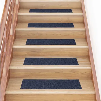 Nášlap na schod Schodové rohože samolepicí 30 ks 76 x 20 cm šedomodré obdélníkové - 8721288458452