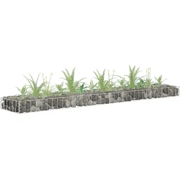 Truhlík Gabionový vyvýšený záhon pozinkovaná ocel 180 x 30 x 10 cm - 8719883734606