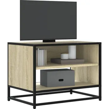 Televizní stolek TV skříňka dub sonoma 61 x 40 x 46 cm kompozitní dřevo a kov - 8721102839399