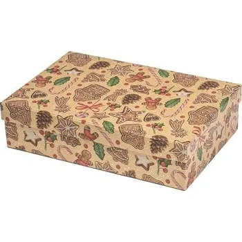 ARGUS Dárková krabice natur vánoční kraftový papír 25390169