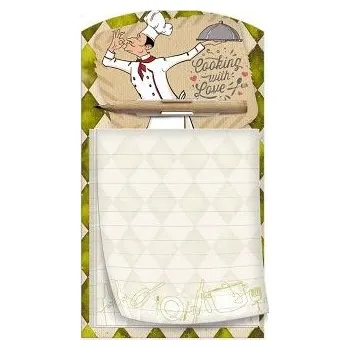 Zápisník ARGUS Zápísník s magnetem, linkovaný A6 Kuchař, zelený 11320403