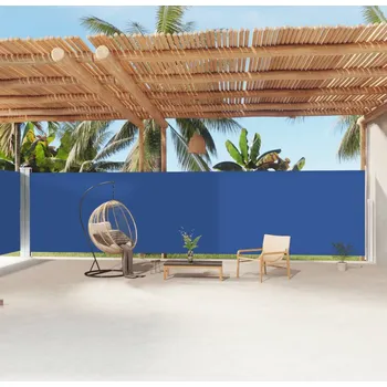 Markýza Zatahovací boční markýza modrá 200 x 1 200 cm - 8720286771457