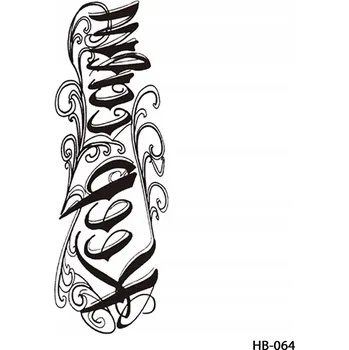 Odstranitelné tetování Tetování dočasné omyvatelné NÁPISY ozdoby Tattoo