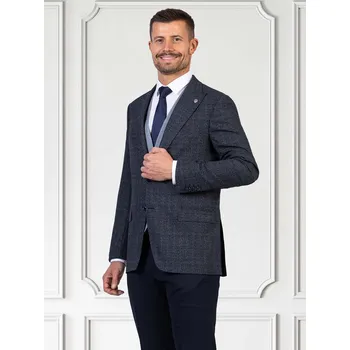 Pánský oblek FERATT Pánské oblekové sako ALMADA modré Velikost: 182/50