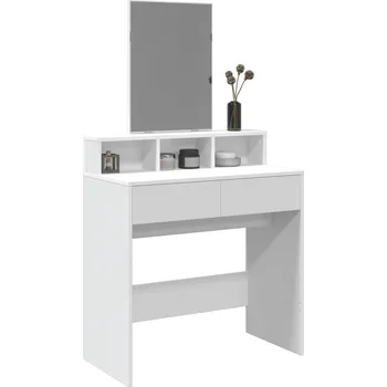 Toaletní stolek Toaletní stolek se zrcadlem bílý 80 x 41 x 144,5 cm - 8721102815935