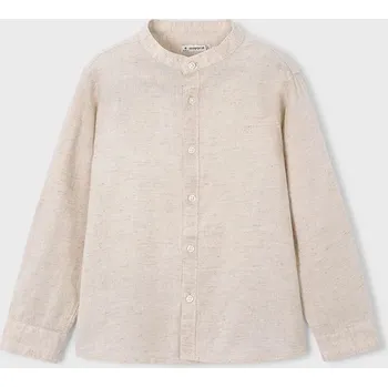 Dětská lněná košile Mayoral 3118.5B.Mini.PPY2 béžová 08X, vel. 122