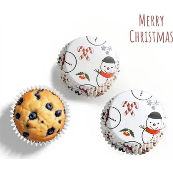 Formička Dortisimo Košíčky na muffiny bílé s vánočními motivy (75 ks)