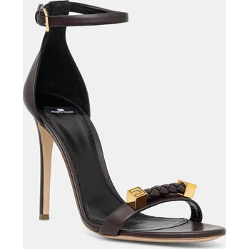 Dámské sandále Kožené sandály Elisabetta Franchi SA12L61E2.644 hnědá 88X, EUR 40