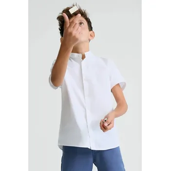 Chlapecká košile Dětská bavlněná košile Mayoral 6171.7C.Junior.PPY2 bílá 00X, vel. 160