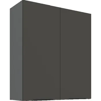 Kuchyňská skříňka Vysoká horní skříňka LUNARA - šířka 80 cm, grafit / antracit