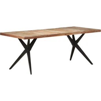 Zahradní sestava Jídelní stůl 200 x 90 x 76 cm masivní regenerované dřevo - 8720286068397