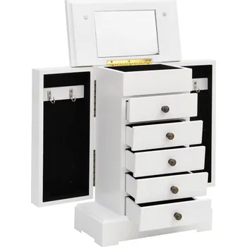 Šperk Šperkovnice se zrcátkem MDF 25 x 13,5 x 34 cm - 8718475594468