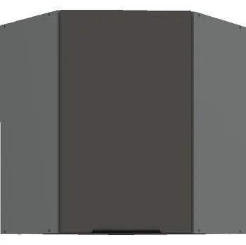 Kuchyňská skříňka Horní rohová skříňka LUNARA 1 - 60x60 cm, grafit / antracit