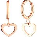 Vuch Srdíčkové kruhové náušnice z pozlacené oceli Glimmer Rose Gold + 2 měsíce na vrácení zboží