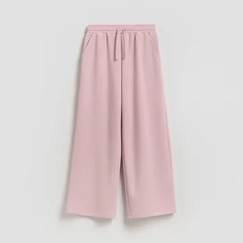 Dětská móda Reserved - Teplákové kalhoty s modalem - pudrově růžová - 158HN-39X - 158HN-39X-122