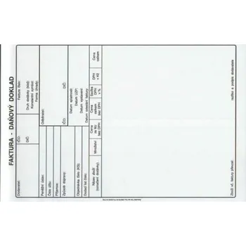 Faktura A5-daňový doklad, propis., /PT199/