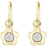 Zlaté dětské náušnice s kytičkou Lily