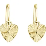 Zlaté dětské náušnice ve tvaru srdce Aster