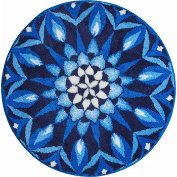 Koupelnová předložka GRUND Mandala předložka CHAKRA modrá Rozměr: ø 80 cm