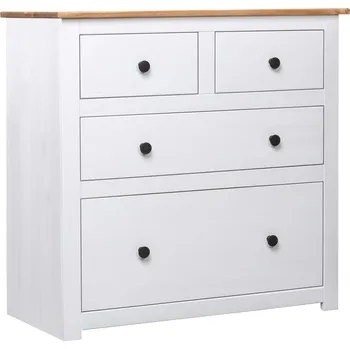 Příborník do zásuvky Příborník bílý 80 x 40 x 83 cm borovice řada Panama - 8719883682266