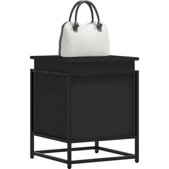 Úložný box Úložný box s víkem černý 40 x 40 x 51,5 cm kompozitní dřevo - 8721102838484