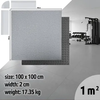 Zátěžová podložka inSPORTline Zátěžová podložka Luxteko Waffle 100x100x2 cm mramor