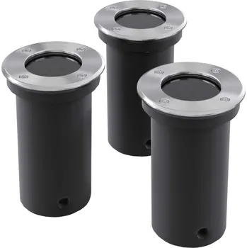 Venkovní osvětlení Zápustná zemní zahradní svítidla 3x kulatá - 8718475803577