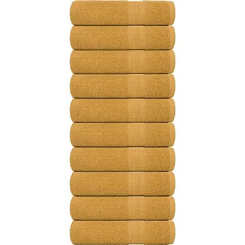 Utěrka Ručníky na ruce 10 ks zlaté 50x100 cm 360 g/m² 100% bavlna - 8721012144491
