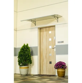 Stříška nad vchodové dveře LANIT PLAST, s.r.o. stříška nad dveře LANITPLAST LYRA 150/84,5 stříbrná LG2811