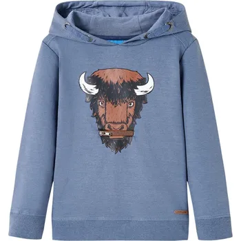 Chlapecké tričko Dětská mikina s kapucí modrá melanž 104 - 8721012025868