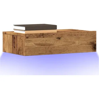 Obývací stěna TV skříňky s LED osvětlením 2 ks old wood 60 x 35 x 15,5 cm - 8721158555335