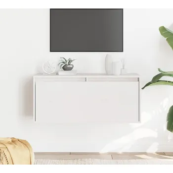 Organizace kuchyně Nástěnná skříňka bílá 80 x 30 x 35 cm masivní borové dřevo - 8720286840498