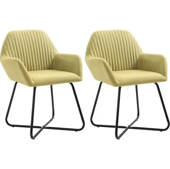 Jídelní židle Otočné jídelní židle 2 ks zelené textil - 8719883607627