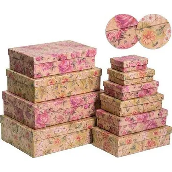 ARGUS Sada 10 ks dárkových krabic natur kraftový papír 25008165