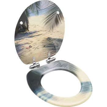 WC sedátko WC sedátko s funkcí pomalého sklápění MDF pláž - 8720286028636