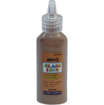 Speciální výtvarná barva Barva na sklo 22ml světle hnědá