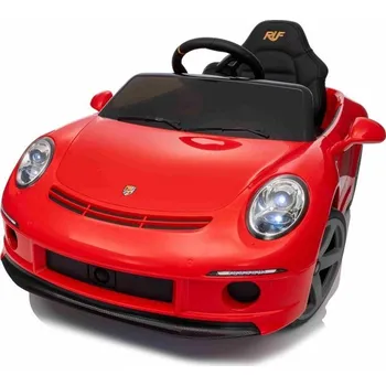 Dětské elektrovozidlo Beneo Elektrické autíčko RUF GT 12V, červené, otevírací dveře, dálkové ovládání 2,4 GHz, LED světla vpředu a vzadu, USB/Aux vstup, lithiová baterie, 2 X 35W motor, ORIGINÁLNÍ licence
