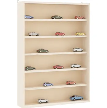 police Dřevěná sběratelská vitrína se 6 policemi 40x8,5x55 cm - 8721158401489
