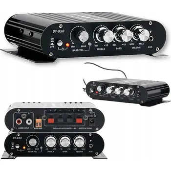 Hi-Fi Zesilovač Audio zesilovač 2x 20W 2.1 Bluetooth Stereo Hi-Fi POWER AMP Bass 12V