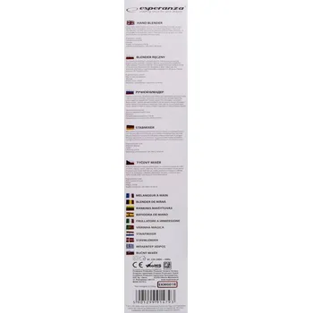 Ponorný mixér Esperanza EKM001R FRAPPE 250 W bílý