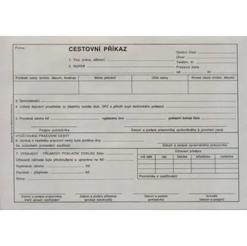 Cestovní příkaz A5 s vyúčtováním, 50l /ET230/