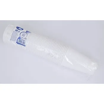 Jednorázové nádobí Kelímek 0,5l bílý PP (50ks) /73205/