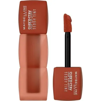 Rtěnka Maybelline Super Stay Teddy Tint Lipstick - Tekutá rtěnka pro plyšový vzhled rtů 5 ml - 90 Ribbon Tied