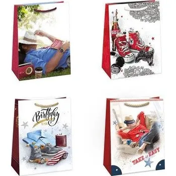 Dárková taška ARGUS Dárková papírová taška (29 x 38 cm) mix 12 ks 07850004