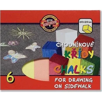 Kresba Chodníkové křídy, balení 6 ks