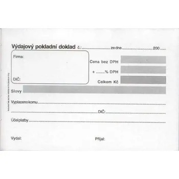 Doklad výdajový pokladní , propis. /PT040/