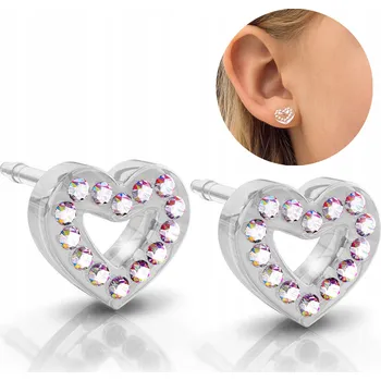 Náušnice BLOMDAHL Hipoalergenní Náušnice Srdíčka Duté 10mm