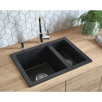 Granitový dřez Dřez jednopůlkový Lavello granit černý